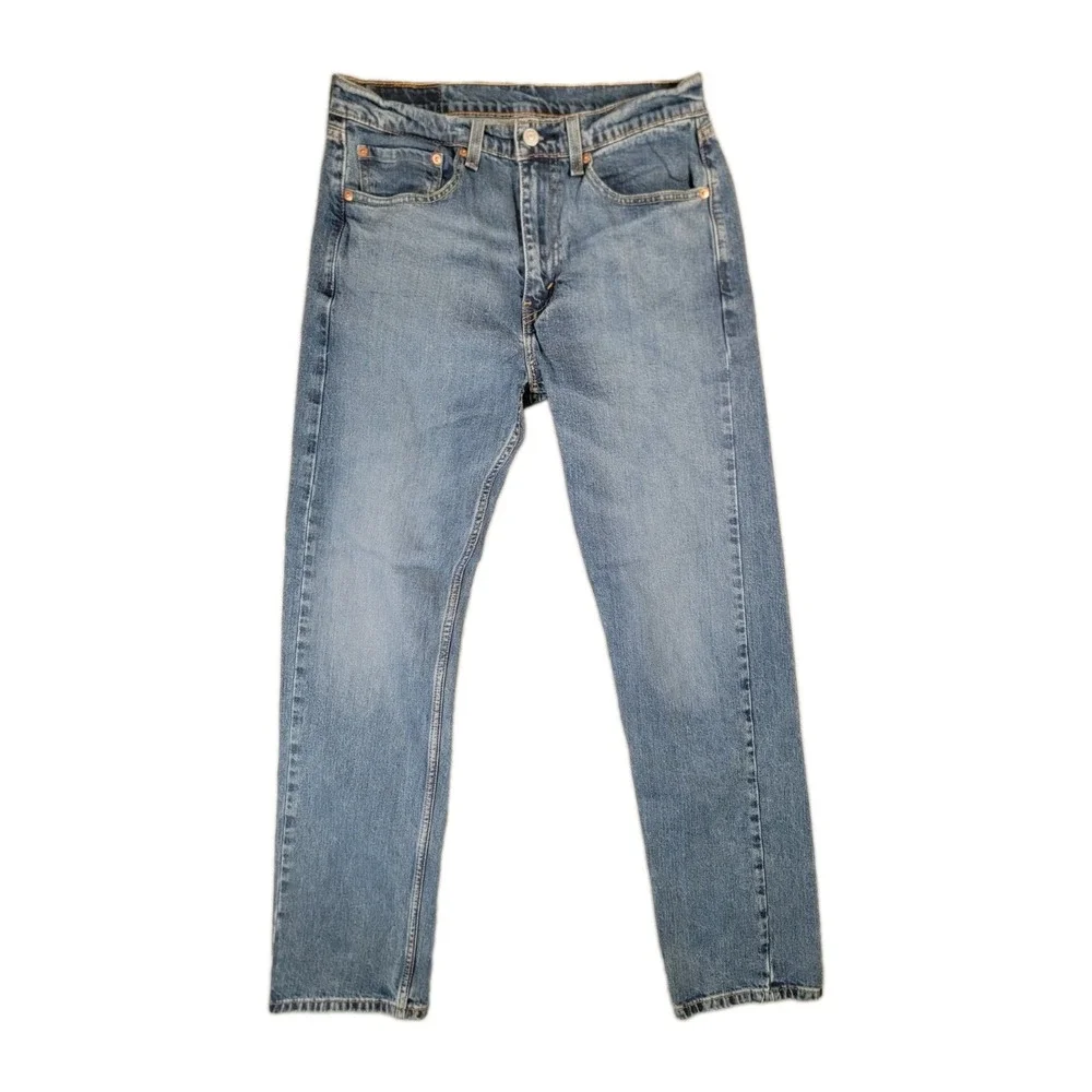 Levi's 505 Regular Fit Jeans Mens 32x32 Blue Straight Leg Stretch Denim Pants